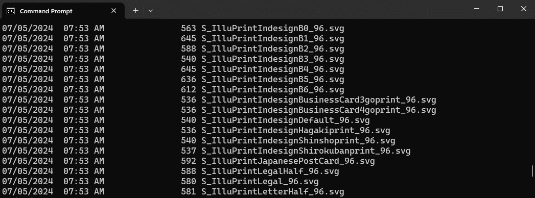 A screenshot of CMD